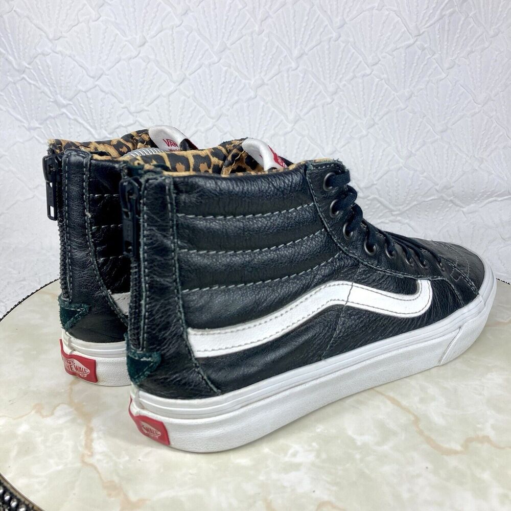 Vans Black and White Sk8-Hi Sneakers - Picture 9 of 12